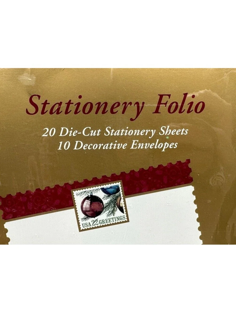 USPS Stationery Folio 20 Sheets 10 Decorative Envelopes Christmas Holiday